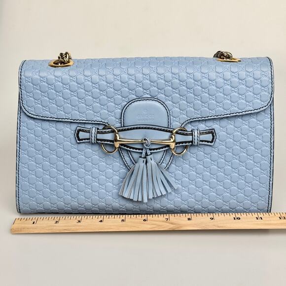 Pre-Owned Gucci GG Microguccissima leather Medium Emily Chain Shoulder Bag - Picture 12 of 14